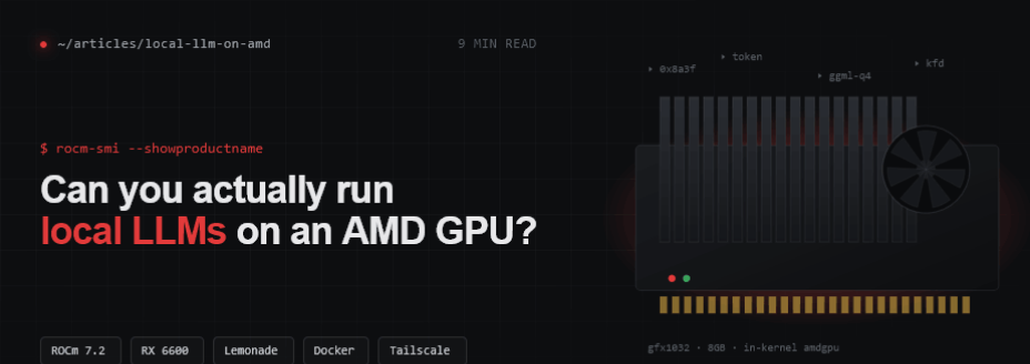 What about AMD GPU? Can you run local llms on AMD at all?
